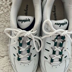 Easy Spirit White and Green Athletic Shoes